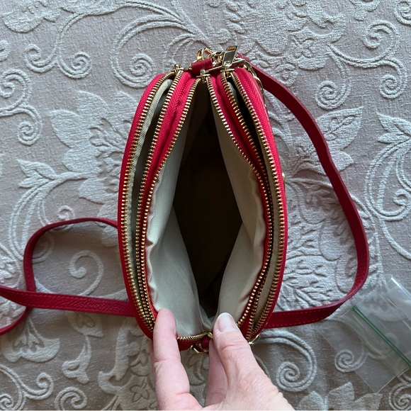 Red Leather Crossbody Bag - Picture 7 of 14